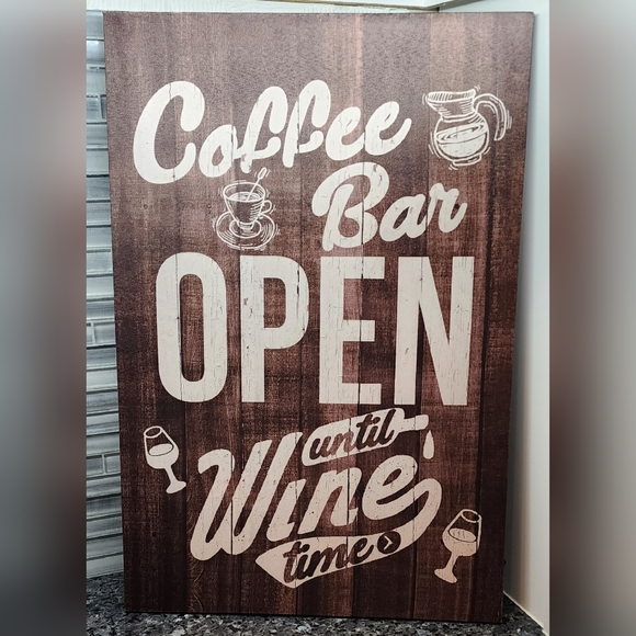 New Light Up Coffee Bar Art Canvas - Picture 2 of 6